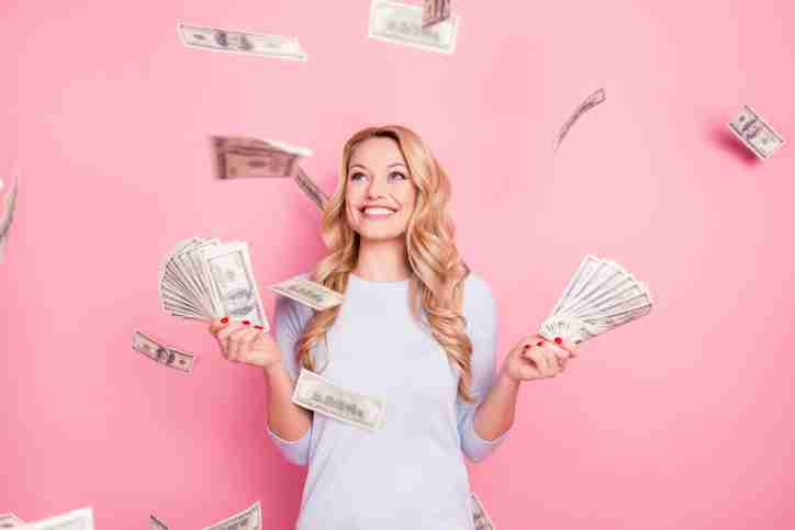 woman with money